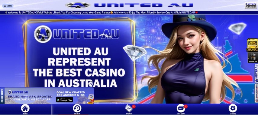 Explore UnitedAU homepage with live chat support